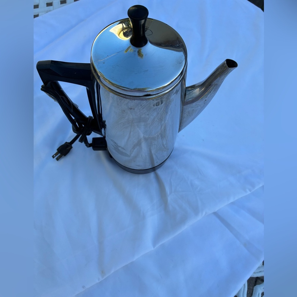 Vintage Stainless Steel Electric Coffee Percolator Presto